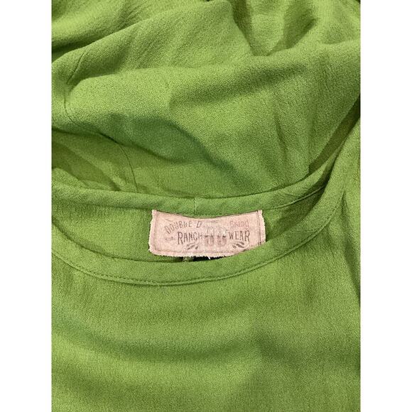 Double D Ranch Wear vintage Tank Sleeveless Maxi Dress Scoop Neck Neon Green M - Picture 6 of 7
